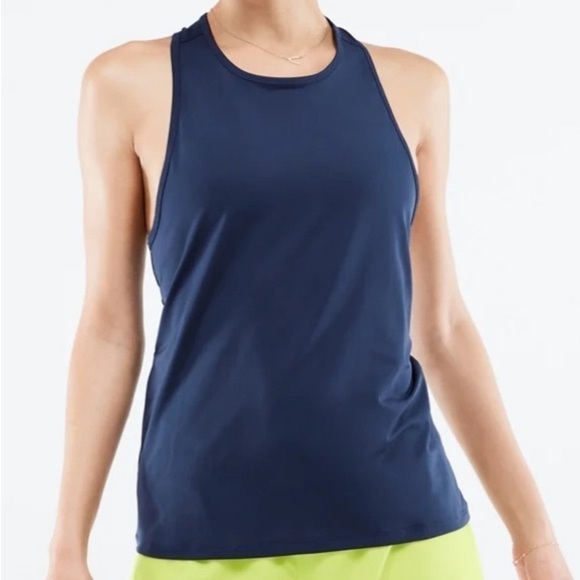 Fabletics NWT Teagan Racerback Tank Top Abyss Blue Size Medium - Picture 1 of 10
